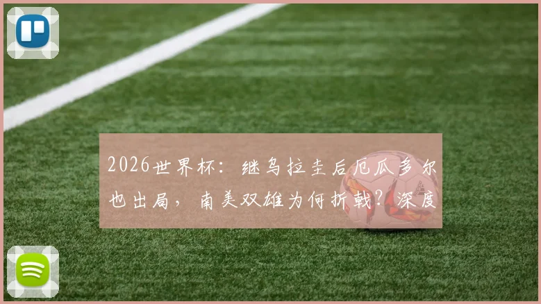 2026世界杯：继乌拉圭后厄瓜多尔也出局，南美双雄为何折戟？深度解析两大败因